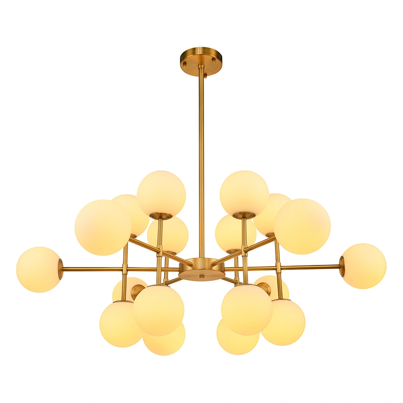 18 lights Magic Pearl Opal Glass Chandelier